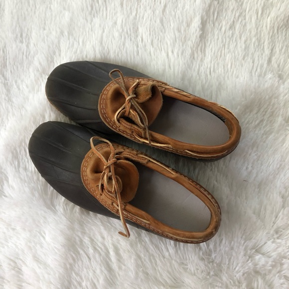 L.L. BEAN • Duck Boots Rubber Moc Tan Brown Ankle Bean Boots Size 8 - Picture 7 of 14